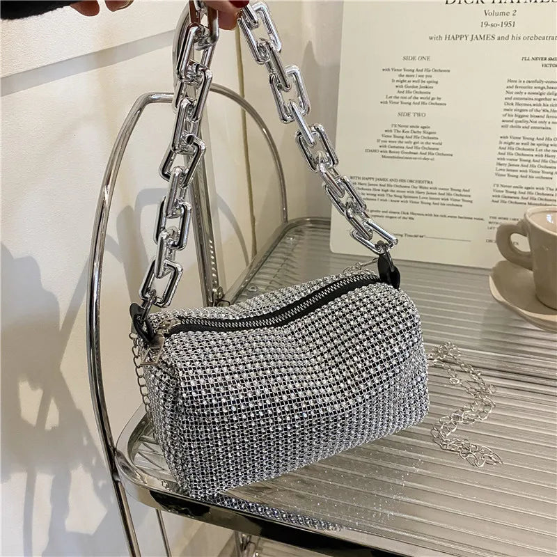 Diamond Crossbody Messenger Bag for Women - Travel Shoulder Handbag