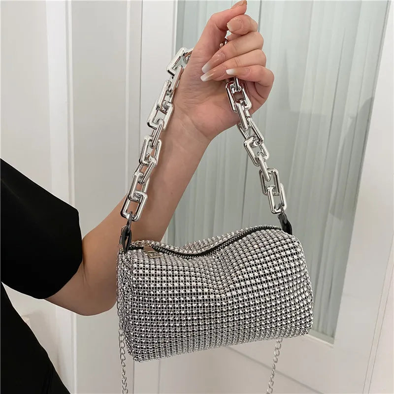 Diamond Crossbody Messenger Bag for Women - Travel Shoulder Handbag