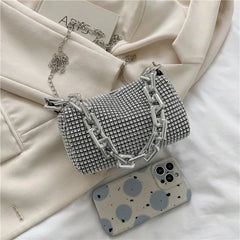Diamond Crossbody Messenger Bag for Women - Travel Shoulder Handbag