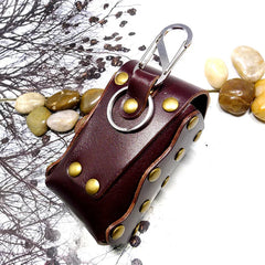 Blongk Large Capacity Leather Key Waist Bag Hand-made Car Key Case