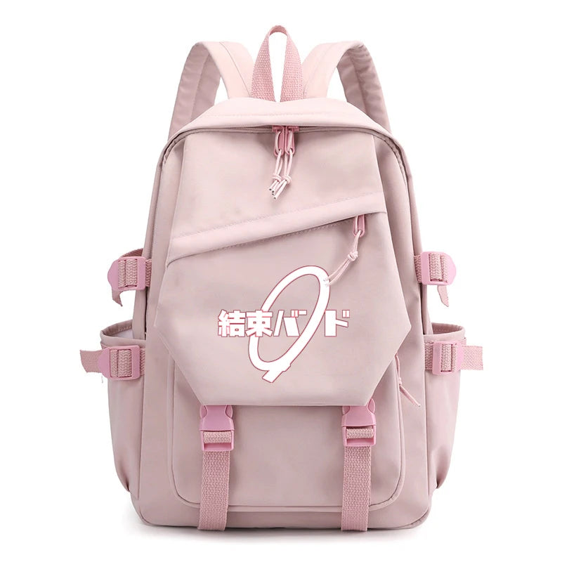 Bocchi The Rock Anime Canvas Bag Pink Backpack
