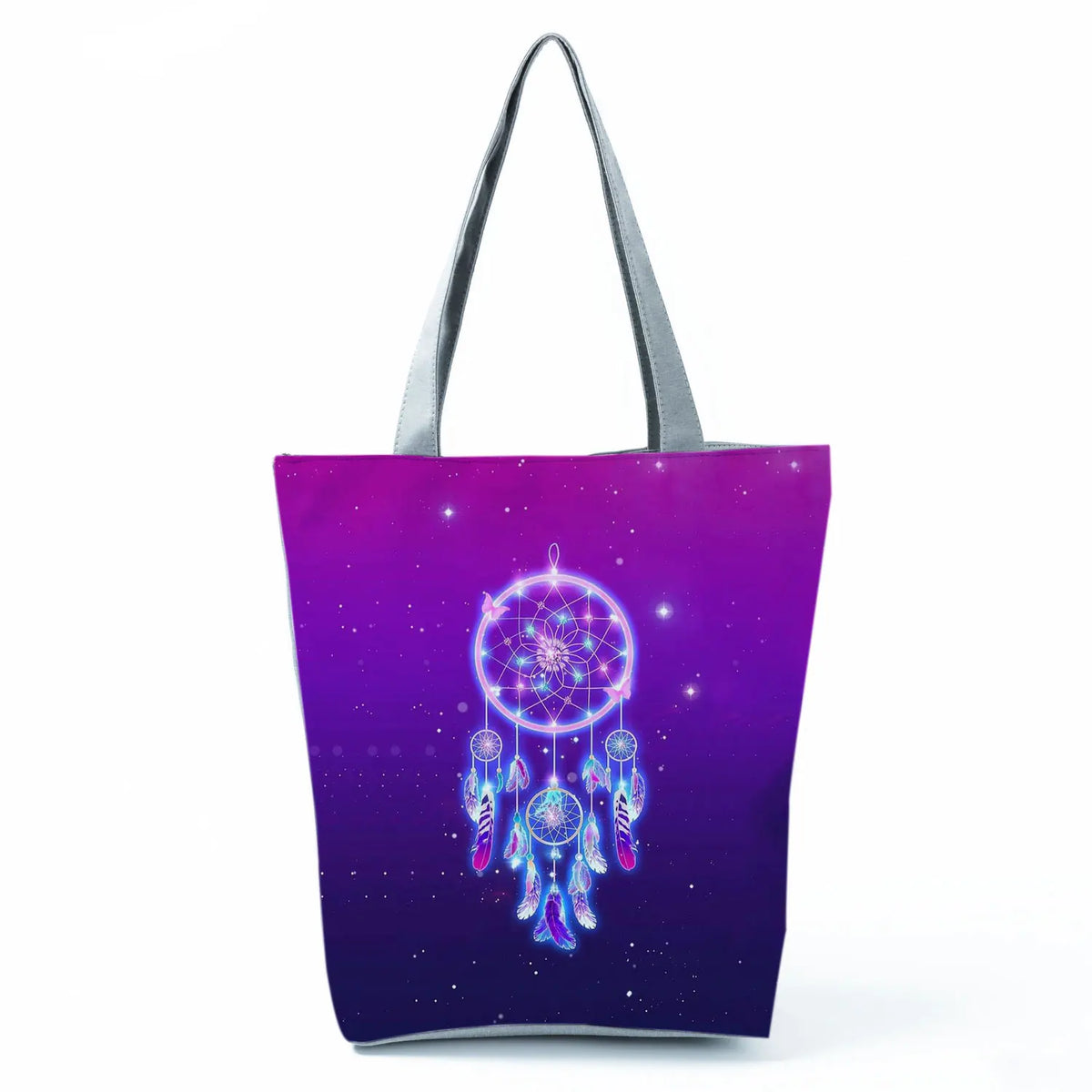 Boho Style Dream Catcher Girls Handbags Feather Printed Tote Bag