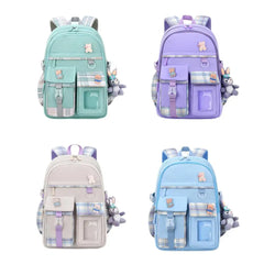 Smooth Zipper Spacious School Bag for Primary Students