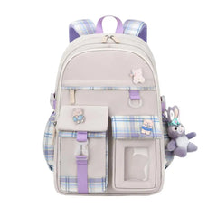 Smooth Zipper Spacious School Bag for Primary Students
