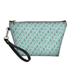 Boston Terrier Print Makeup Bag Lightweight Toiletries Organizer