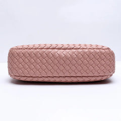 Pink Weave Shoulder Bag High Pu Leather Women Handbags Ladies Across Body Summer