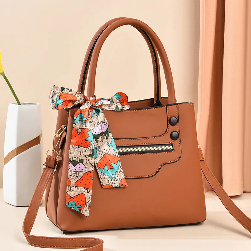 Silk Scarf Large-capacity Handbag All-match Shoulder Bag Women