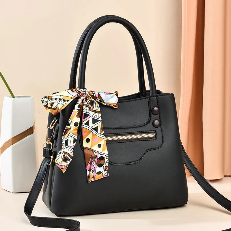 Silk Scarf Large-capacity Handbag All-match Shoulder Bag Women