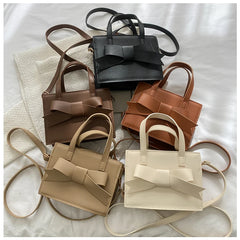 Small Square Bag Messenger Bags for Women Vintage Pu Leather Ladies Shoulder Bag