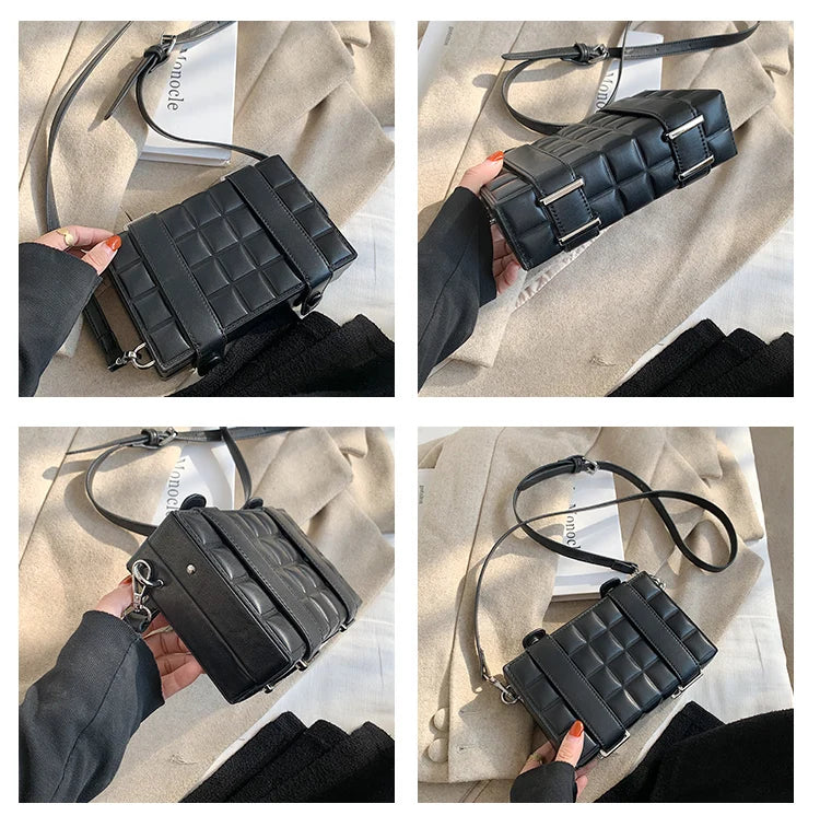 Small Crossbody Shoulder Bag for Women Casual Clutch PU Leather