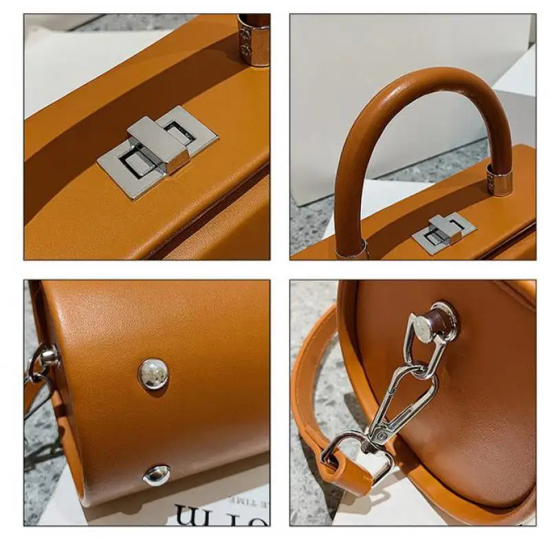 Small Pu Leather Women's Shoulder Bag Top Handbag Tote