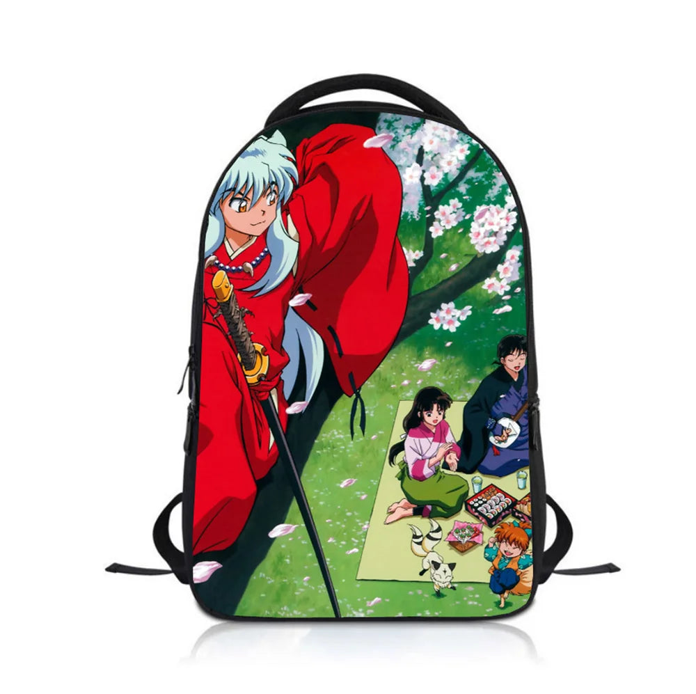 Anime Inuyasha Kids School Backpack Children Rucksack