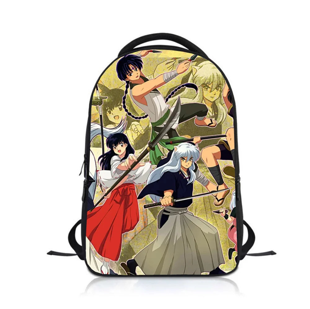 Anime Inuyasha Kids School Backpack Children Rucksack