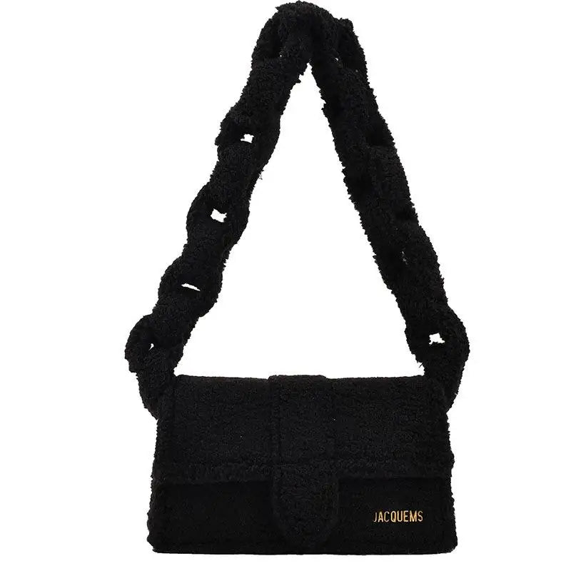Winter Plush Shoulder Bag Square Bag Armpit Bags For Women