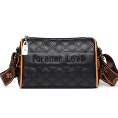 Casual Diamond Lattice Crossbody Handbags Women's Leather Shoulder Messenger Bag