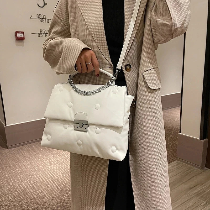 Chain Crossbody Bag for Women Clutch Purses Winter
