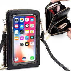 Small Shoulder Bag Touch Screen Phone Pocket Mini Crossbody Handbag