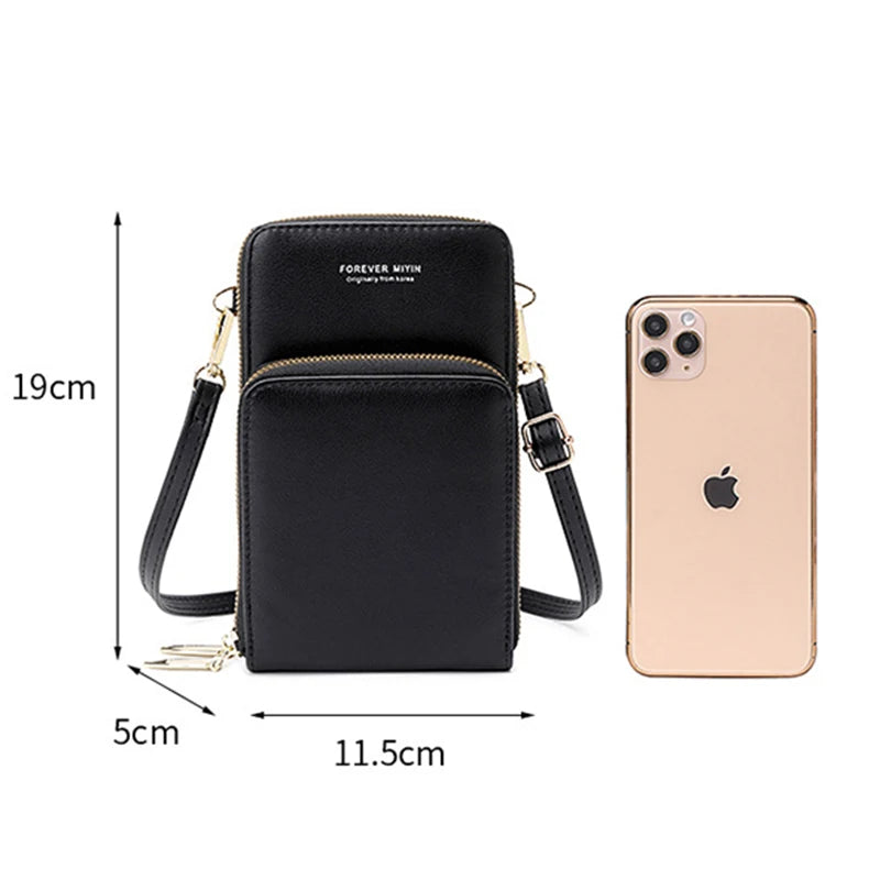 Small Shoulder Bag Touch Screen Phone Pocket Mini Crossbody Handbag