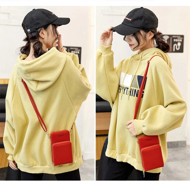 Small Shoulder Bag Touch Screen Phone Pocket Mini Crossbody Handbag