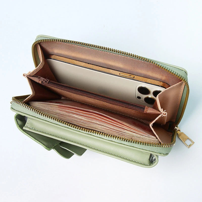 Women's Cellphone Wallet Shoulder Bag Messenger Bag PU Leather Crossbody Purse