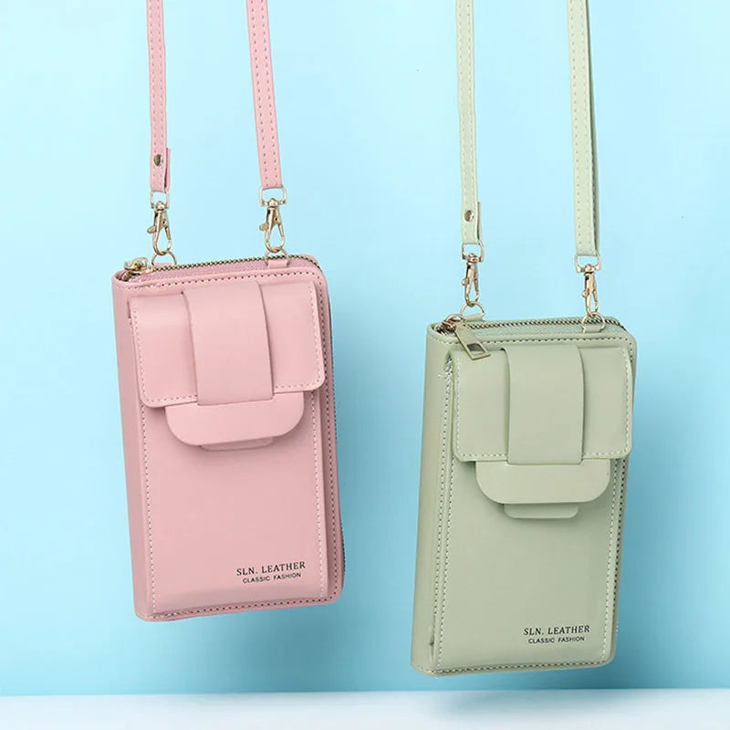 Women's Cellphone Wallet Shoulder Bag Messenger Bag PU Leather Crossbody Purse