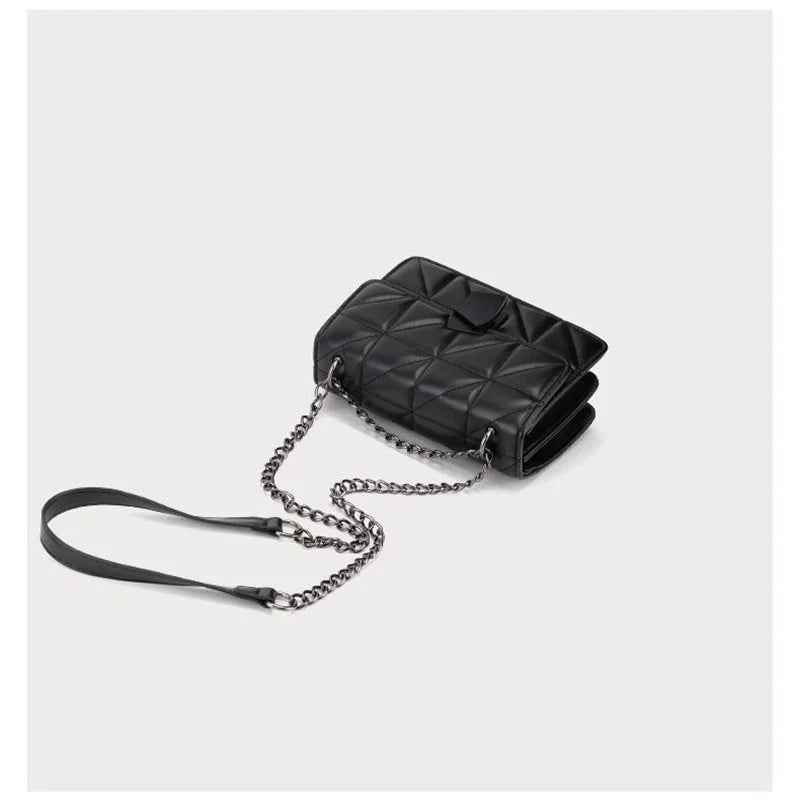 Women Leather Crossbody Bags Chain Small Messenger Bag Lady Shoulder Totes