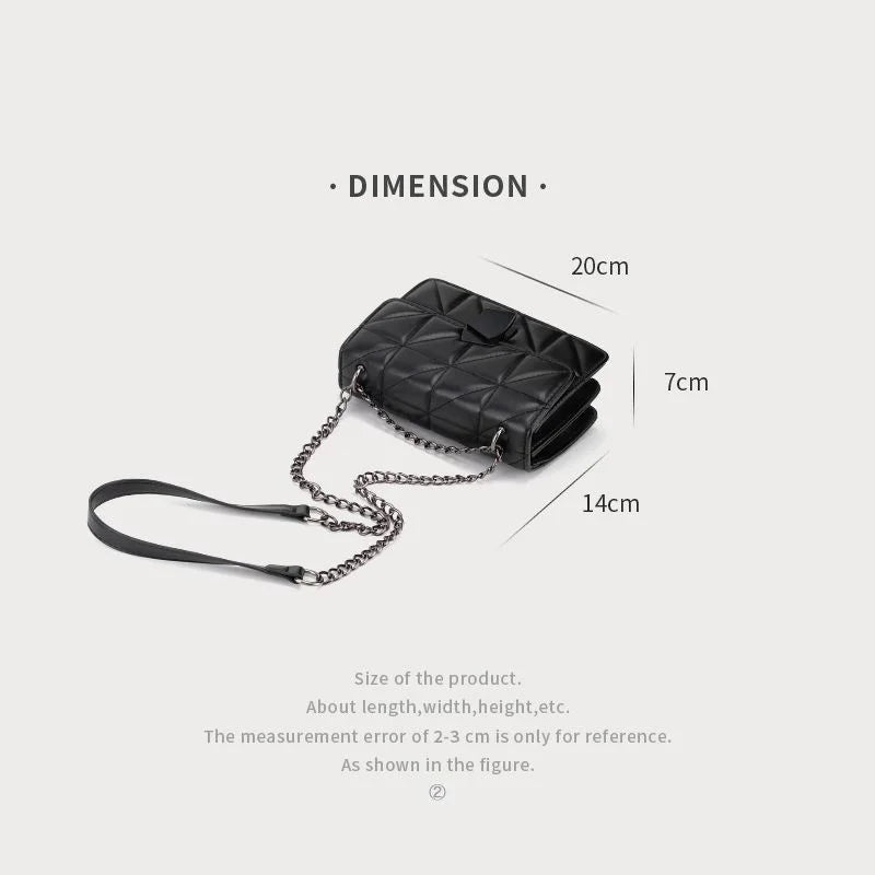 Women Leather Crossbody Bags Chain Small Messenger Bag Lady Shoulder Totes