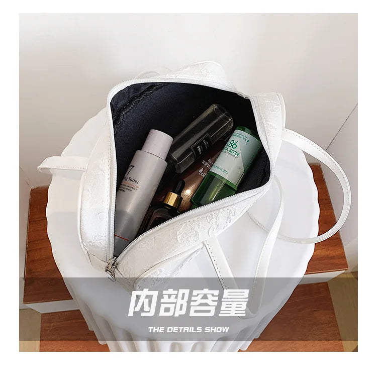 Canvas Women's Shoulder Bag Crossbody Bag Small Square Handbag