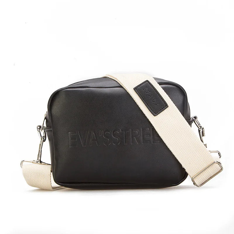 Leather Women Shoulder Messenger Bag Letter Flap Handbag
