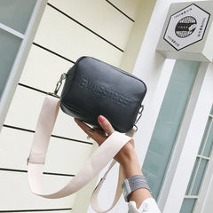Leather Women Shoulder Messenger Bag Letter Flap Handbag