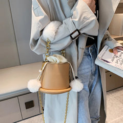 PU Leather Women's Shoulder Bag Chain Crossbody Handbag