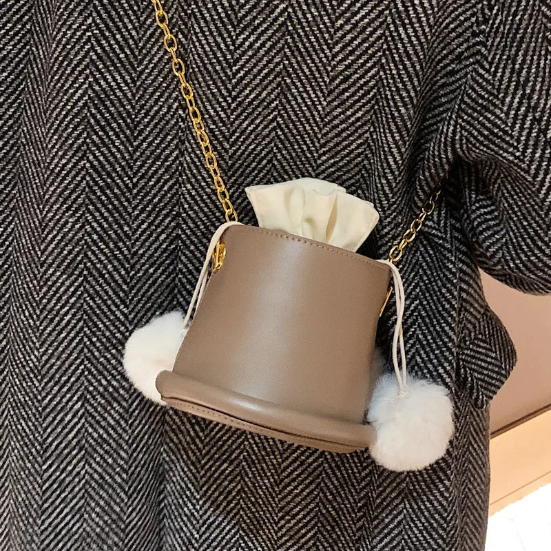 PU Leather Women's Shoulder Bag Chain Crossbody Handbag