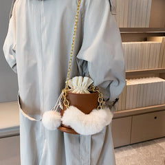 PU Leather Women's Shoulder Bag Chain Crossbody Handbag