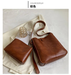 PU Leather Women's Shoulder Bag Lock Crossbody Bag