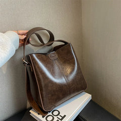 PU Leather Women's Shoulder Bag Lock Crossbody Bag