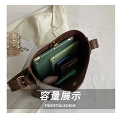PU Leather Women's Shoulder Bag Lock Crossbody Bag