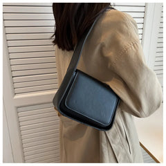 PU Leather Women's Shoulder Bag Lock Crossbody Bag