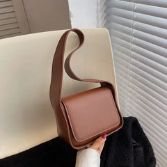 PU Leather Women's Shoulder Bag Lock Crossbody Bag