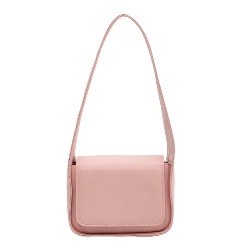 PU Leather Women's Shoulder Bag Lock Crossbody Bag