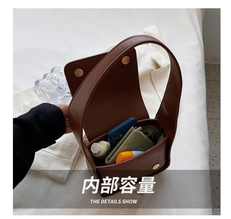 PU Leather Women's Shoulder Bag Lock Crossbody Bag