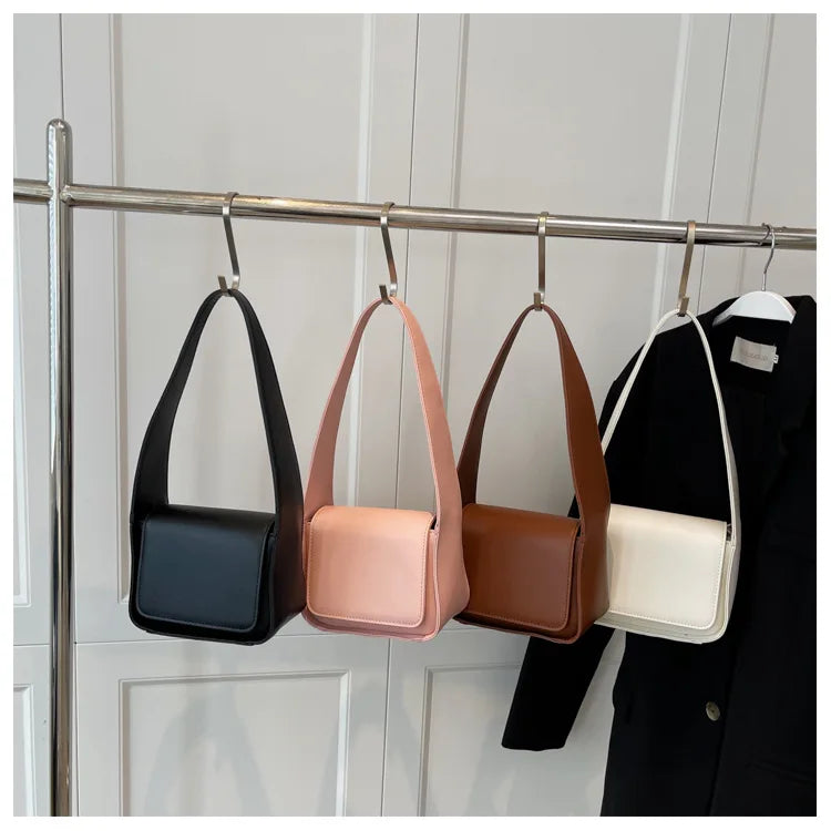 PU Leather Women's Shoulder Bag Lock Crossbody Bag