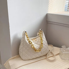 Plaid Quilted Women's Shoulder Bag Chain Crossbody Handbag