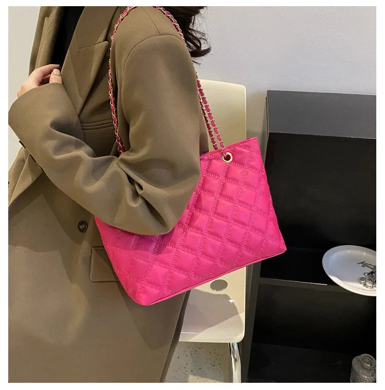 Quilted Shoulder Bag Chain Crossbody Handbag