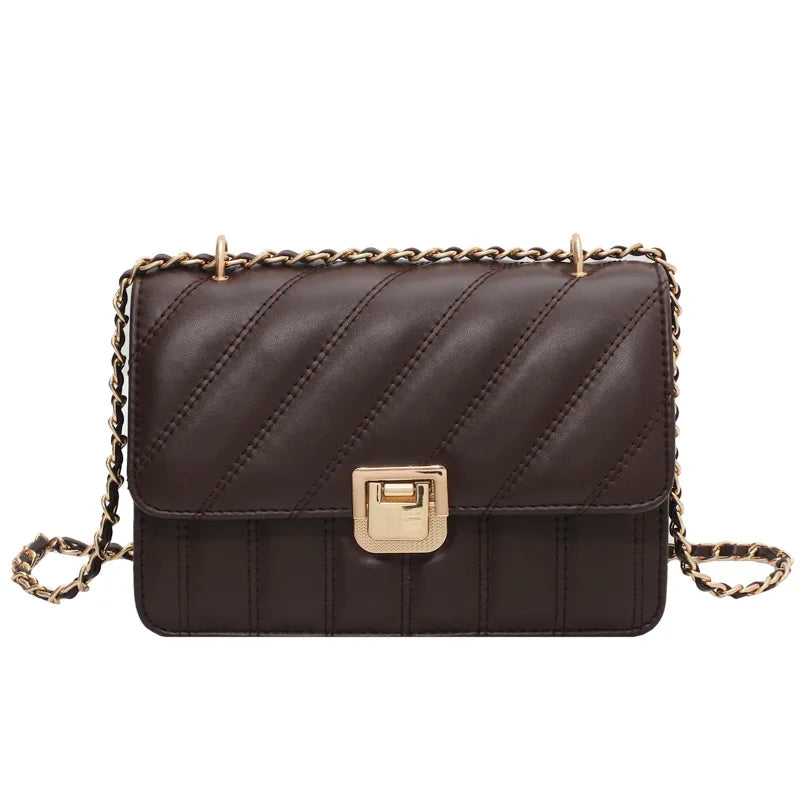 Plaid Quilted Women's Shoulder Bag Chain Handbag