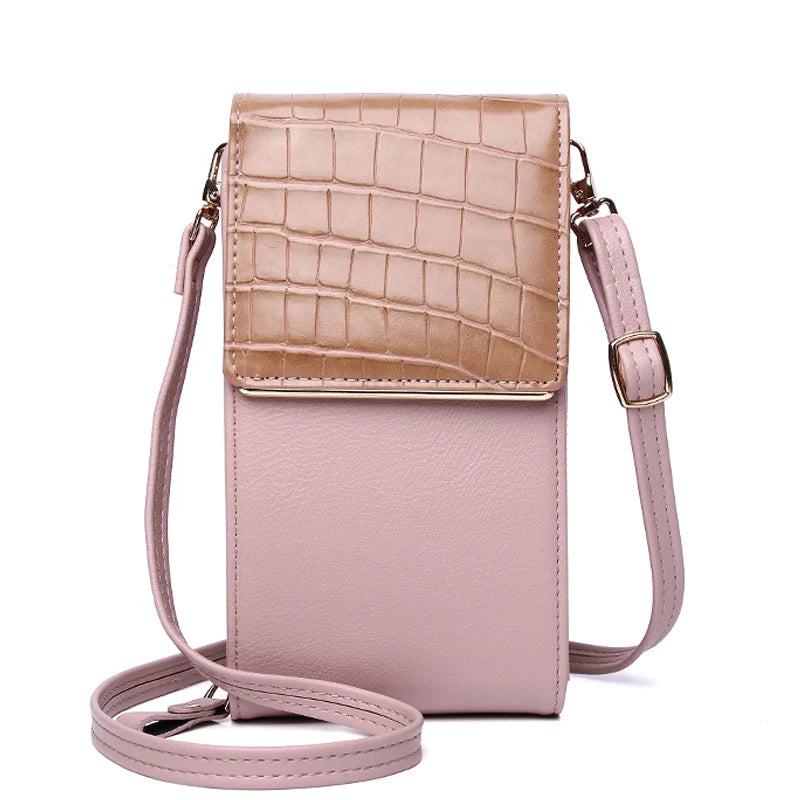 Small Crossbody Phone Bag Stone Pattern Women's Shoulder Purse