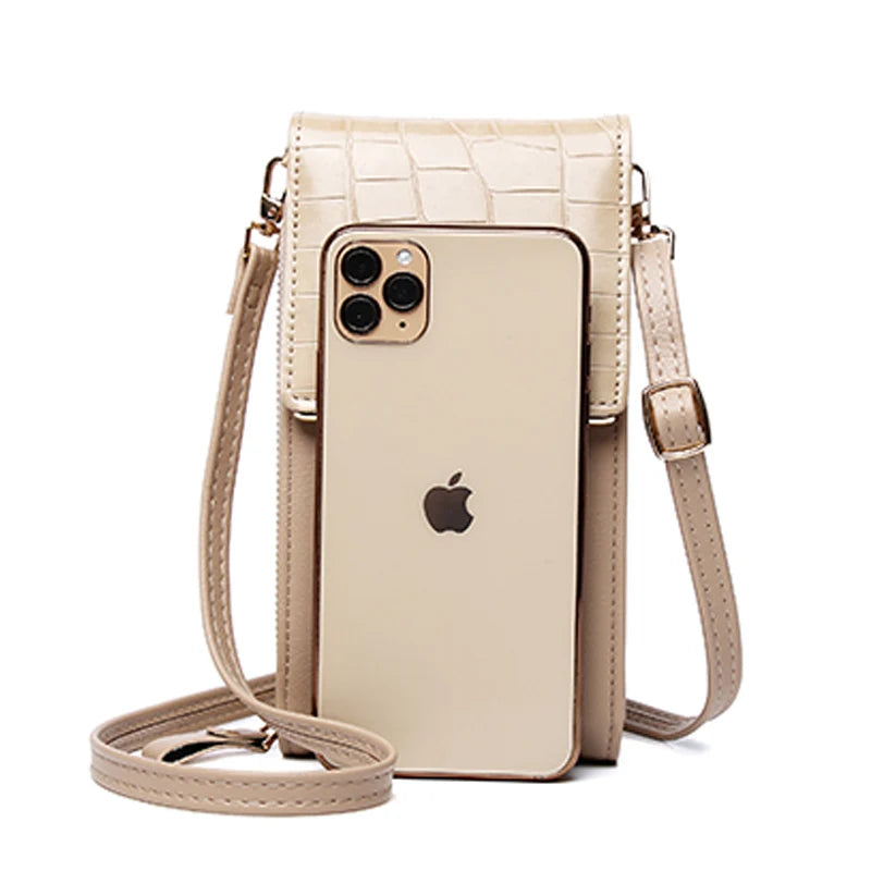 Small Crossbody Phone Bag Stone Pattern Women's Shoulder Purse