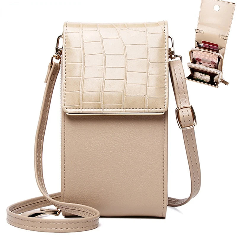 Small Crossbody Phone Bag Stone Pattern Women's Shoulder Purse