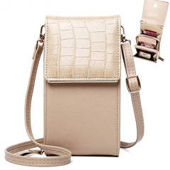 Small Crossbody Phone Bag Stone Pattern Women's Shoulder Purse
