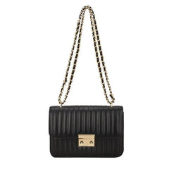 Stripe Printed Women's Shoulder Bag Chain Crossbody Handbag