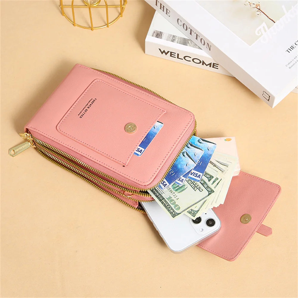 Anti Theft Touch Screen Shoulder Phone Bag for Women
